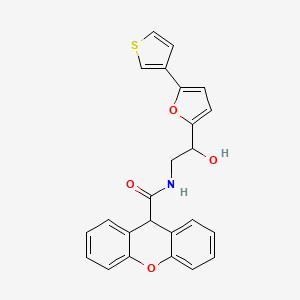 molecular formula C24H19NO4S B2486319 N-(2-hydroxy-2-(5-(thiophen-3-yl)furan-2-yl)ethyl)-9H-xanthene-9-carboxamide CAS No. 2034344-44-8