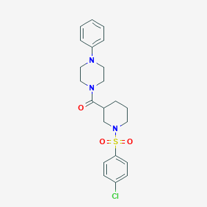 1-({1-[(4-Chlorophenyl)sulfonyl]-3-piperidinyl}carbonyl)-4-phenylpiperazine