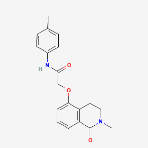 2-[(2-methyl-1-oxo-3,4-dihydroisoquinolin-5-yl)oxy]-N-(4-methylphenyl)acetamide