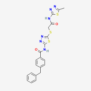 4-benzyl-N-(5-((2-((5-methyl-1,3,4-thiadiazol-2-yl)amino)-2-oxoethyl)thio)-1,3,4-thiadiazol-2-yl)benzamide