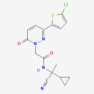 2-[3-(5-Chlorothiophen-2-yl)-6-oxopyridazin-1-yl]-N-(1-cyano-1-cyclopropylethyl)acetamide