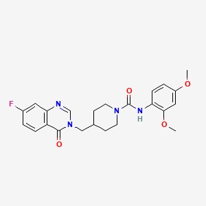 N-(2,4-Dimethoxyphenyl)-4-[(7-fluoro-4-oxoquinazolin-3-yl)methyl]piperidine-1-carboxamide