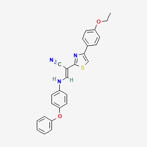 (E)-2-(4-(4-ethoxyphenyl)thiazol-2-yl)-3-((4-phenoxyphenyl)amino)acrylonitrile