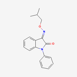 molecular formula C18H18N2O2 B2486346 (3E)-3-(2-甲基丙氧基亚胺)-1-苯基吲哚-2-酮 CAS No. 341964-24-7