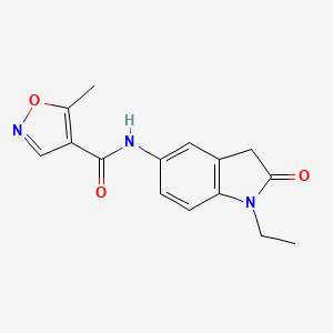 molecular formula C15H15N3O3 B2486361 N-(1-ethyl-2-oxoindolin-5-yl)-5-methylisoxazole-4-carboxamide CAS No. 1428373-24-3