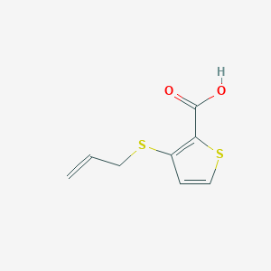 molecular formula C8H8O2S2 B2486367 3-(Allylsulfanyl)-2-thiophenecarboxylic acid CAS No. 303151-41-9