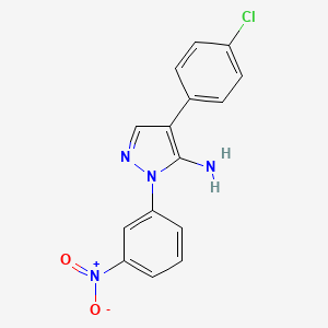 4-(4-chlorophenyl)-1-(3-nitrophenyl)-1H-pyrazol-5-amine