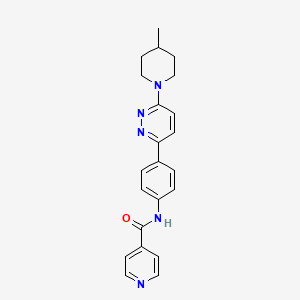N-(4-(6-(4-methylpiperidin-1-yl)pyridazin-3-yl)phenyl)isonicotinamide