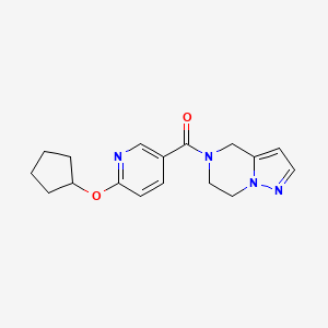 (6-(cyclopentyloxy)pyridin-3-yl)(6,7-dihydropyrazolo[1,5-a]pyrazin-5(4H)-yl)methanone