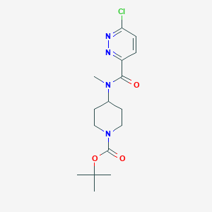 molecular formula C16H23ClN4O3 B2486381 Tert-butyl 4-[(6-chloropyridazine-3-carbonyl)-methylamino]piperidine-1-carboxylate CAS No. 2377031-31-5