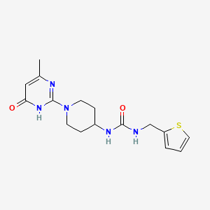 1-(1-(4-Methyl-6-oxo-1,6-dihydropyrimidin-2-yl)piperidin-4-yl)-3-(thiophen-2-ylmethyl)urea