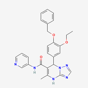 7-(4-(benzyloxy)-3-ethoxyphenyl)-5-methyl-N-(pyridin-3-yl)-4,7-dihydro-[1,2,4]triazolo[1,5-a]pyrimidine-6-carboxamide