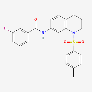 molecular formula C23H21FN2O3S B2486400 3-fluoro-N-(1-tosyl-1,2,3,4-tetrahydroquinolin-7-yl)benzamide CAS No. 898447-66-0