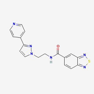 N-(2-(3-(pyridin-4-yl)-1H-pyrazol-1-yl)ethyl)benzo[c][1,2,5]thiadiazole-5-carboxamide