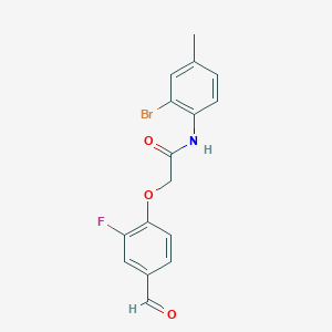 molecular formula C16H13BrFNO3 B2486408 N-(2-Bromo-4-methylphenyl)-2-(2-fluoro-4-formylphenoxy)acetamide CAS No. 1825611-48-0