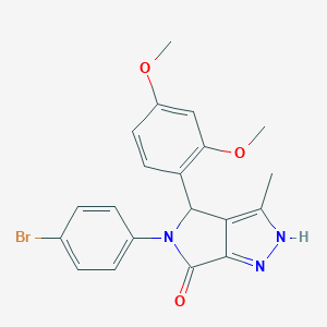 molecular formula C20H18BrN3O3 B248641 5-(4-bromophenyl)-4-(2,4-dimethoxyphenyl)-3-methyl-4,5-dihydropyrrolo[3,4-c]pyrazol-6(1H)-one 