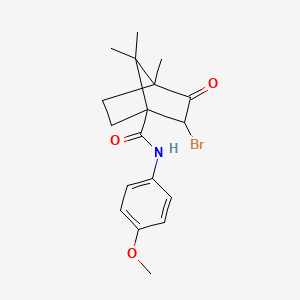 2-Bromo-N-(4-methoxyphenyl)-4,7,7-trimethyl-3-oxobicyclo[2.2.1]heptane-1-carboxamide