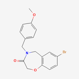 molecular formula C17H16BrNO3 B2486417 7-bromo-4-(4-methoxybenzyl)-4,5-dihydro-1,4-benzoxazepin-3(2H)-one CAS No. 1326912-20-2