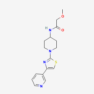 molecular formula C16H20N4O2S B2486418 2-methoxy-N-(1-(4-(pyridin-3-yl)thiazol-2-yl)piperidin-4-yl)acetamide CAS No. 1787882-10-3