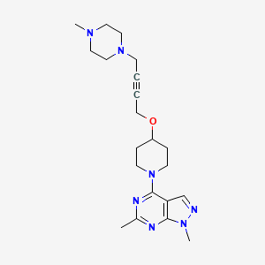 1,6-Dimethyl-4-[4-[4-(4-methylpiperazin-1-yl)but-2-ynoxy]piperidin-1-yl]pyrazolo[3,4-d]pyrimidine