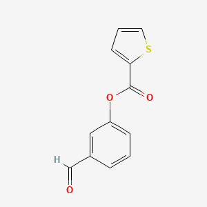 molecular formula C12H8O3S B2486424 3-Formylphenyl thiophene-2-carboxylate CAS No. 361367-12-6