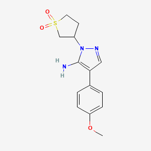 2-(1,1-Dioxothiolan-3-yl)-4-(4-methoxyphenyl)pyrazol-3-amine