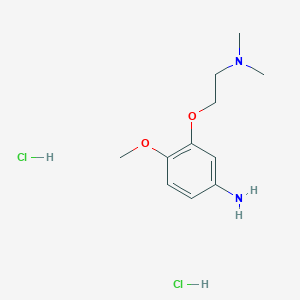 molecular formula C11H20Cl2N2O2 B2486429 3-[2-(二甲胺基)乙氧基]-4-甲氧基苯胺;二盐酸盐 CAS No. 2309457-75-6