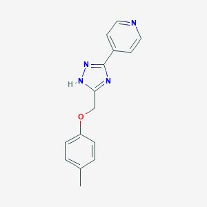 molecular formula C15H14N4O B248644 4-{3-[(4-methylphenoxy)methyl]-1H-1,2,4-triazol-5-yl}pyridine 