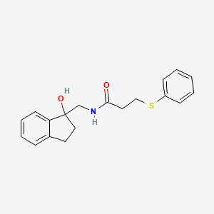 molecular formula C19H21NO2S B2486441 N-((1-hydroxy-2,3-dihydro-1H-inden-1-yl)methyl)-3-(phenylthio)propanamide CAS No. 1396786-47-2