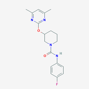 3-((4,6-dimethylpyrimidin-2-yl)oxy)-N-(4-fluorophenyl)piperidine-1-carboxamide