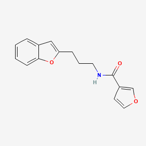 molecular formula C16H15NO3 B2486449 N-(3-(benzofuran-2-yl)propyl)furan-3-carboxamide CAS No. 2034603-75-1