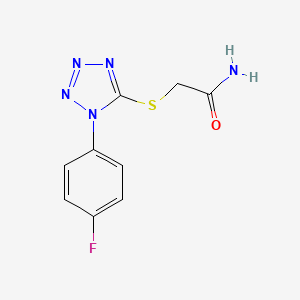 molecular formula C9H8FN5OS B2486453 2-((1-(4-氟苯基)-1H-四唑-5-基)硫基)乙酰胺 CAS No. 353501-84-5