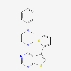 4-(4-Phenylpiperazin-1-yl)-5-(thiophen-2-yl)thieno[2,3-d]pyrimidine
