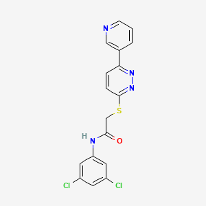 N-(3,5-dichlorophenyl)-2-(6-pyridin-3-ylpyridazin-3-yl)sulfanylacetamide