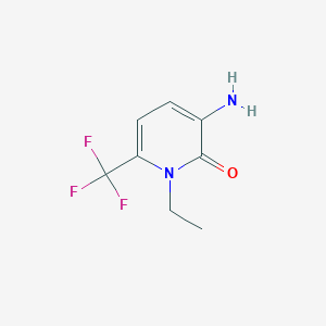 molecular formula C8H9F3N2O B2486457 3-Amino-1-ethyl-6-(trifluoromethyl)-1,2-dihydropyridin-2-one CAS No. 1087800-63-2