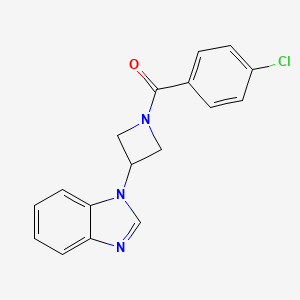 [3-(Benzimidazol-1-yl)azetidin-1-yl]-(4-chlorophenyl)methanone