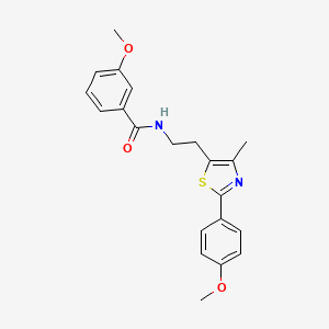 molecular formula C21H22N2O3S B2486470 3-methoxy-N-{2-[2-(4-methoxyphenyl)-4-methyl-1,3-thiazol-5-yl]ethyl}benzamide CAS No. 893996-14-0