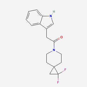 1-(1,1-difluoro-6-azaspiro[2.5]octan-6-yl)-2-(1H-indol-3-yl)ethan-1-one