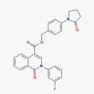 4-(2-Oxopyrrolidin-1-yl)benzyl 2-(3-fluorophenyl)-1-oxo-1,2-dihydroisoquinoline-4-carboxylate