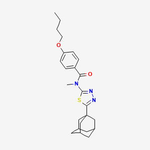 N-[5-(1-adamantyl)-1,3,4-thiadiazol-2-yl]-4-butoxy-N-methylbenzamide