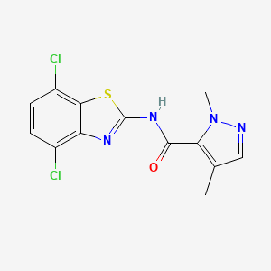 N-(4,7-dichlorobenzo[d]thiazol-2-yl)-1,4-dimethyl-1H-pyrazole-5-carboxamide