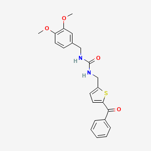 molecular formula C22H22N2O4S B2486483 1-((5-Benzoylthiophen-2-yl)methyl)-3-(3,4-dimethoxybenzyl)urea CAS No. 1797245-96-5