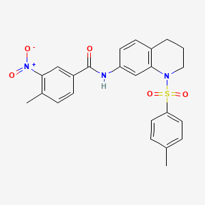 4-methyl-3-nitro-N-(1-tosyl-1,2,3,4-tetrahydroquinolin-7-yl)benzamide