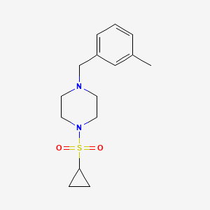 1-Cyclopropylsulfonyl-4-[(3-methylphenyl)methyl]piperazine