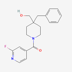 molecular formula C19H21FN2O2 B2486490 [4-Benzyl-1-(2-fluoropyridine-4-carbonyl)piperidin-4-yl]methanol CAS No. 1808819-65-9