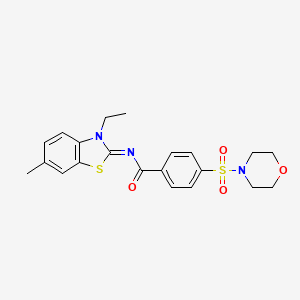 (E)-N-(3-ethyl-6-methylbenzo[d]thiazol-2(3H)-ylidene)-4-(morpholinosulfonyl)benzamide