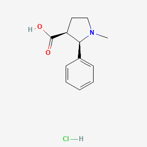 (2R,3S)-1-methyl-2-phenylpyrrolidine-3-carboxylic acid hydrochloride