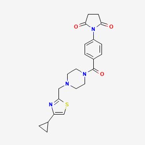 1-(4-(4-((4-Cyclopropylthiazol-2-yl)methyl)piperazine-1-carbonyl)phenyl)pyrrolidine-2,5-dione