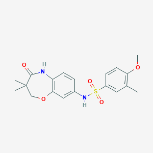 N-(3,3-dimethyl-4-oxo-2,3,4,5-tetrahydrobenzo[b][1,4]oxazepin-8-yl)-4-methoxy-3-methylbenzenesulfonamide