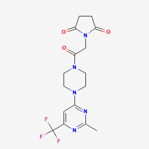 1-(2-(4-(2-Methyl-6-(trifluoromethyl)pyrimidin-4-yl)piperazin-1-yl)-2-oxoethyl)pyrrolidine-2,5-dione
